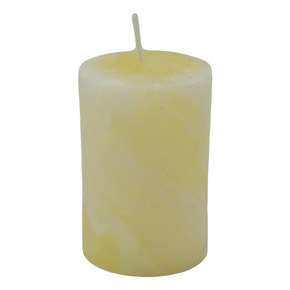 Pillar candle made of white beeswax 7.5x4.5