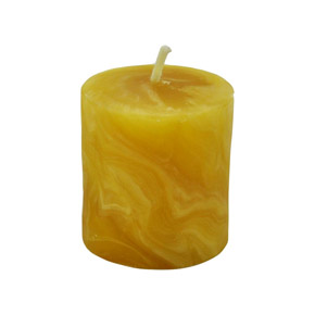 Pillar candle made of brown beeswax 5.5x4.5
